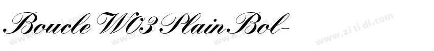 Boucle W03 Plain Bol字体转换